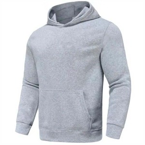 Sudadera con capucha gris jaspeado personalizada para hombre con bolsillo de canguro polar tela de algodón ropa deportiva proveedor OEM ODM servicio - Product Image 1