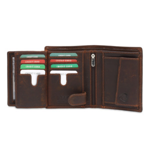 Cartera de cuero amigable para viajes con ranura para pasaporte Cartera de cuero construida para viajes globales Cartera de cuero para hombres confiable - Product Image 5