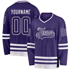 Maillot de hockey sur glace personnalisé, fabriqué avec un tissu résistant à la transpiration, coupe ajustée et options de numéros et de noms personnalisés - Product Image 5
