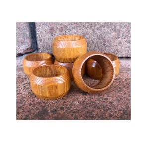 Différentes formes Rond de serviette en bois Forme ronde Rond de serviette en bois massif de haute qualité de dessus de table de meilleure qualité - Product Image 1