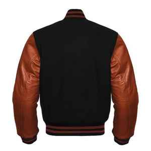 Haute qualité meilleur produit femme et hommes laine Varsity veste manches en cuir CollegeBaseballjacket pour hommes - Product Image 2