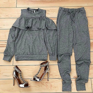 Venta caliente personalizado mujeres peso ligero fuera del hombro uso diario chándal precio al por mayor bajo Moq por Ayat Export - Product Image 1