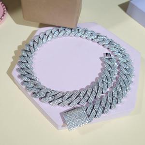 Collar de Cadena Cubana Gruesa de Plata 925 con Diamantes, el Más Vendido, para Artistas del Hip Hop y Creadores de Tendencias, Disponible para Exportación - Product Image 4