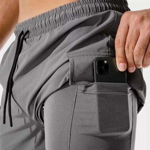 Ustom-pantalones cortos deportivos 2 en 1 para hombre, shorts transpirables 2 en 1 para correr y gimnasio - Product Image 4
