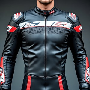 Traje de cuero de motocicleta de dos piezas de alta calidad para hombres | Equipo de equitación de calle aprobado por la CE | Flexible | Suministro directo de fábrica - Product Image 1