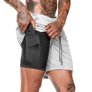 <b>Mens</b> Gym Fitness <b>Shorts</b> Casual Nylon Outdoor Jogging Workout Knee Length Plain Swim <b>Shorts</b> Comfortable Boys - Product Image 2