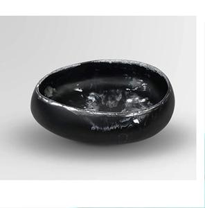 Bol et plat de service uniques en résine polie faits à la main - Lavables au lave-vaisselle, personnalisables, design européen moderne pour la maison et les réceptions - Product Image 4