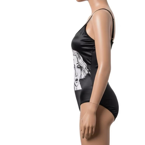 Body de Satén para Mujer, Levanta Glúteos, Tejido Elástico Suave, Estampado en Serigrafía, Ajuste Delgado, Ropa Moldeadora para Fitness, Yoga, Danza y Actividades - Product Image 3
