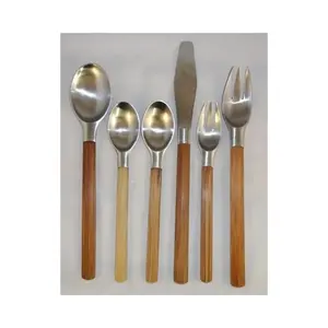 Ensemble de couverts en acier miroir à poignée tressée, idéal pour la vaisselle, la vaisselle et la cuisine à un prix abordable - Product Image 2