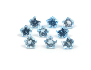 พลอยโทแพซเพนทากอนสีฟ้าท้องฟ้าธรรมชาติเจียระไนแบบเหลี่ยมเพชรพลอยเจียระไนแบบหลวมขายส่งราคาทำเครื่องประดับ - Product Image 3