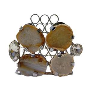 Porte-serviettes en métal, nouvelle arrivée, aspect vintage, design carré - Product Image 1