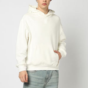 Pull-over personnalisé en éponge française pour hommes, sweat à capuche hiver lourd 100% coton biologique 450gsm imprimé numérique logo écologique - Product Image 4