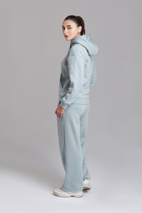 Dernier survêtement durable de grande taille pour femmes avec logo personnalisé motif solide 100% coton écologique pour l'hiver une utilisation en extérieur respirant - Product Image 4