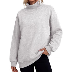 Women's <b>Mock</b> <b>Neck</b> Sweatshirt Soft Fleece Pullover Casual Warm <b>Top</b> Comfortable Fashion Wear For Winter And Everyday Outfits - Product Image 1