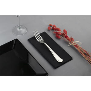 Serviettes noires 30x40cm pliées 1/6, tissu sec ultra-doux, 600 pièces, B2B - Product Image 1