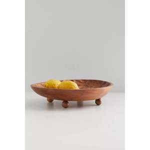 Custom Print Polished Acacia Wood Serving Bowl Natural Crafts OEM Customized Eco-Friendly Decorative Fruits Display Dish - Product Image 6