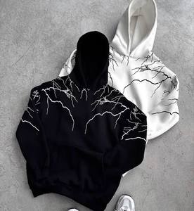 Haute qualité 100% coton pull à capuche hommes surdimensionné Streetwear lourd polaire poche respirant impression personnalisée - Product Image 6