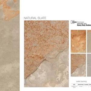 Carrelage de sol en céramique d'extérieur rectifié 60x60cm à lattes naturelles européennes de 20mm en porcelaine colorée - Product Image 3