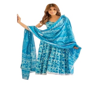 Nouveau designer indien pakistanais Georgette broderie Anarkali longue robe Salwar Kameez pour la fête de mariage grossiste de robe Salwa - Product Image 1