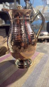 Custom Made Disposable Stainless Steel <b>Double</b>-<b>Wall</b> Hammered Embossed Jug Lid Resale-Ready Home Decoration Straw Drinking Water - Product Image 4