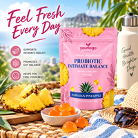 Gummies Probiotiques Marque Blanche pour Femmes Équilibre Intime Bacillus Coagulans Saveur Ananas Bien-être Digestif OEM ODM
