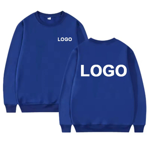Sweats à capuche imprimés avec logo personnalisé de haute qualité motif solide brodé col rond hiver sweats doublés en polaire 100% coton - Product Image 3