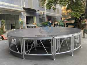 Moderne runde Kreis hochzeits bühne mit matti ertem Aluminiumrahmen-Fachwerk-Sperrholz material - Product Image 4