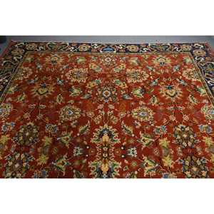 Tapis turc 9,6 x 10,7 pieds, tapis vintage surdimensionné, tapis à fleurs rouges - Product Image 4