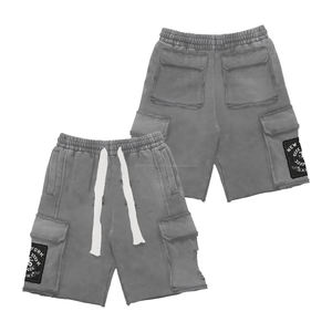 Ensemble de survêtement deux pièces pour homme avec short et veste coupe-vent imprimés, sweat à capuche réfléchissant zippé - Product Image 2