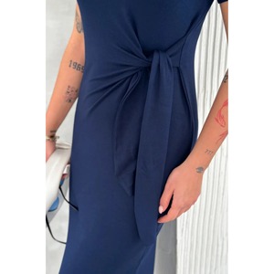 Abito Casual da donna con cravatta laterale in tessuto modale - Product Image 5