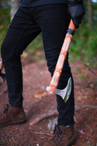 2025 gaine en cuir personnalisée pour hache Viking en acier au carbone faite à la main avec manche en bois pour les collectionneurs et les amateurs de plein air livraison directe - Product Image 2