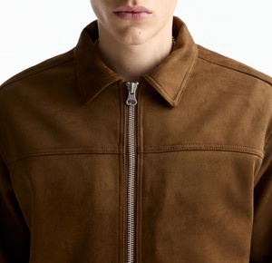 Custom Men's Heavyweight Cotton Canvas Work <b>Jacket</b> Premium OEM <b>Zip</b>-<b>Up</b> <b>Jacket</b> With Custom Logo - Product Image 4