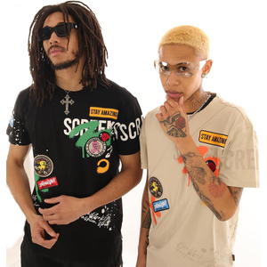 Camiseta de Alta Calidad con Lavado Ácido, Camiseta de Primera Calidad para Hombre, Ropa Urbana HipHop, Camiseta con Bordado Personalizado Ultra Premium - Product Image 1