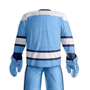 ชุดฮ็อกกี้น้ำแข็งสำหรับผู้ใหญ่ชุดพิมพ์โลโก้ขนาดพิเศษพร้อมพิมพ์ชื่อทีม OEM - Product Image 6