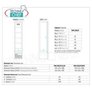 Vitrine réfrigérée statique à 1 porte pour boissons, température 0/+10°C, 160 L, classe D, pour les fêtes - Product Image 1