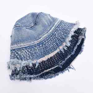 Chapeau bob en jean uni délavé unisexe, personnalisé, 2026, mode, soleil, large bord, réglable, pour la pêche en plein air, la plage, le printemps, l'été - Product Image 3