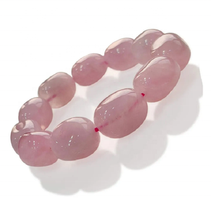 High quality <b>bracelet</b> Indian Rose quartz tumbled crystal <b>bracelet</b> natural Gemstone Jewelry <b>Men</b> and Women Gift Energy Meditation - Product Image 3