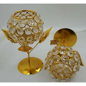 Bougeoirs en cristal Bougeoirs chauffe-plat décoratifs Candélabres pour décoration de centres de table de noël de fête de mariage - Product Image 4