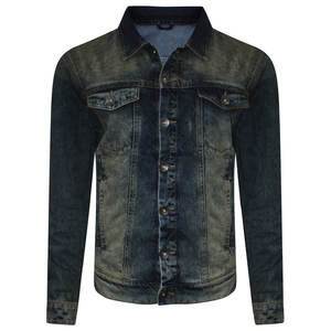 Vestes en jean pour hommes, coupe ajustée, manteau en jean décontracté de couleur unie, vêtements à la mode pour hommes - Product Image 1