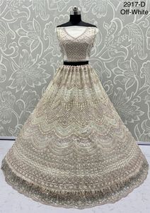 Nouveau filet papillon lourd avec belle broderie fantaisie Doris séquence travail Lehenga Choli vêtements indiens et pakistanais pour la mariée - Product Image 3