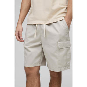 Pantalones cortos Cargo informales para hombre, pantalones cortos Cargo de algodón con cordón para hombre, pantalones cortos de verano con cintura con cordón - Product Image 3