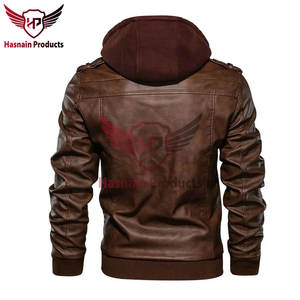 Chaquetas de cuero de marca Premium para hombre, elegante chaqueta informal de otoño para motocicleta, abrigo de motorista para invierno, nueva ropa para hombre - Product Image 5