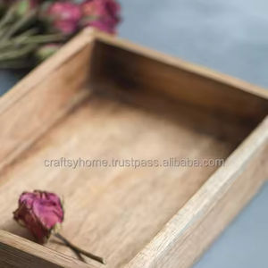 ถาดเสิร์ฟไม้ทำมือสุดหรูพร้อมที่จับที่ต้องการมากสำหรับใช้ในบ้านและโรงแรมสำหรับห้องครัวและแหล่งอาหารจำนวนมาก - Product Image 3