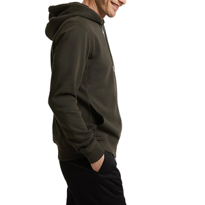 เสื้อฮู้ดดี้ผู้ชายผ้าฝ้ายหนาน้ำหนัก 450GSM ทรงบ็อกซี่ ไหล่ตก ซิปคู่ สไตล์สตรีทแฟชั่น สีพื้นเรียบง่าย - Product Image 3