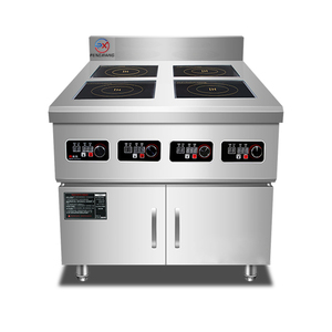 Piano Cottura a Induzione Commerciale Salvaspazio in Acciaio Inossidabile 3500W a <span class=keywords><strong>4</strong></span> Fuochi, da Incasso o Libera Installazione, per Hotel - Product Image 1