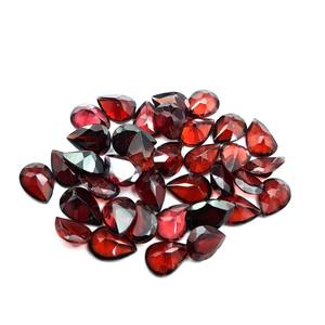 Grenat du Mozambique naturel, taille poire, pierre précieuse en vrac, facetté, 7x9 mm, pierre de grenat rouge pour la fabrication de bijoux, vente en gros, achetez maintenant - Product Image 4