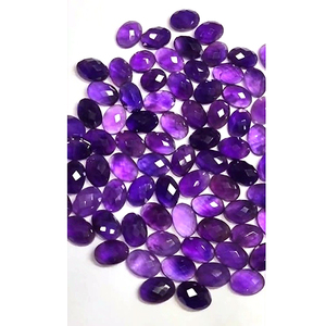 89 piezas de amatista púrpura natural 14x10mm rosecut ovalado 480 CTS lote Iroc ventas calidad piedras preciosas sueltas cabina facetada US $73 para todos - Product Image 3