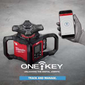 Milwaukee M18 Kit de nivel láser giratorio de doble pendiente 3704-21T Exterior rojo con receptor Trípode de varilla de grado remoto