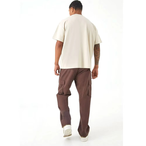 Nouveau haut Super lourd surdimensionné goutte épaule T-Shirt col rond anti-rides coton Boxy Fit T-Shirt pour hommes à prix abordable - Product Image 6