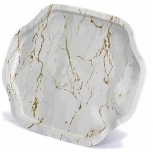 ถาดเสิร์ฟไม้หรูหราขนาด238x358มม. ทรงสี่เหลี่ยมขอบหยักหินอ่อนสีขาวเนื้อมุกและสไตล์อาหรับ - Product Image 4